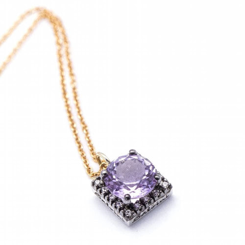 Collier SALVINI - collier avec améthyste et or bicolore 58 Facettes D360359CS