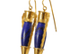 Boucles d'oreilles Boucles d'oreilles amphores antiques en or jaune et lapis-lazuli Castellani 58 Facettes 7684