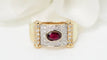 Bague 55 Bague ruban en or bicolore, diamants et rubis 58 Facettes 32538