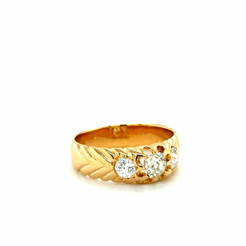 Bague Vintage Or jaune et Diamants - 1970 58 Facettes 1.0000378/3