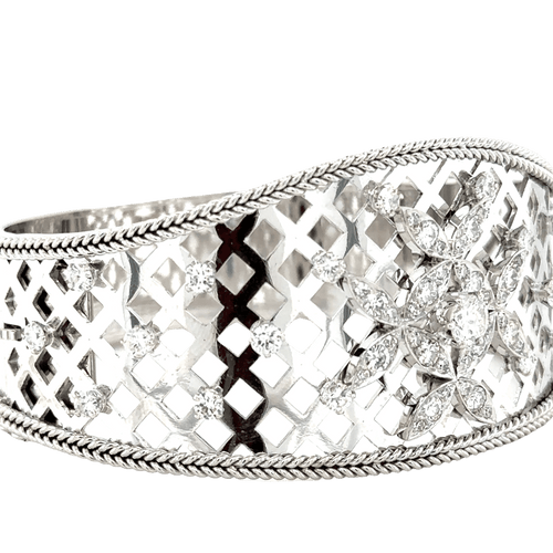 Bracelet Bracelet jonc en or blanc 58 Facettes 7094/15