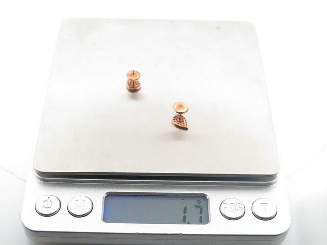 Boucles d'oreilles boucles d'oreilles DJULA grandes poires or rose 18k et diamants 0.34cts s 58 Facettes 269783