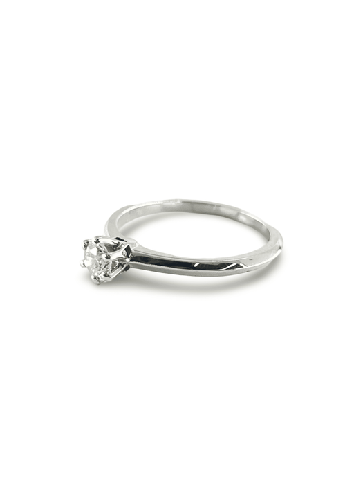 Bague Bague solitaire or blanc et diamant 0,30 ct 58 Facettes