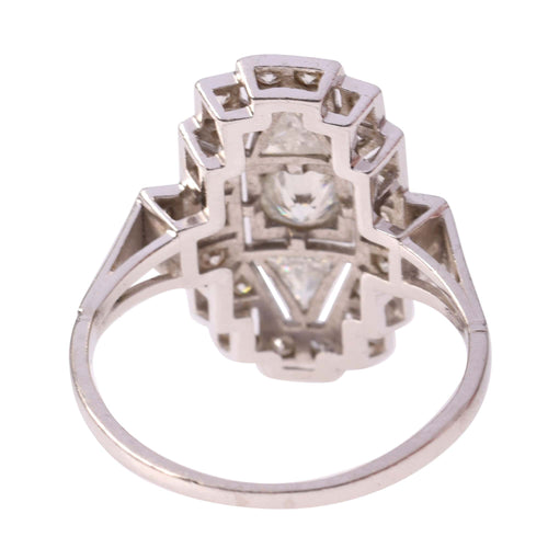 Bague 56 Allure Vintage : Bague en diamant Art Déco des années 1950 58 Facettes 24002-0086