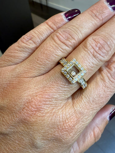 Bague 59 Chopard - Bague Or jaune Happy Diamonds 58 Facettes 1.0000538/2