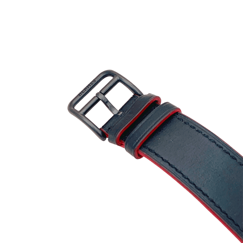 Montre Montre Mixte Hermès, "Cape Cod Shadow, acier noirci, cuir. 58 Facettes 34546