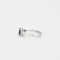 Bague 54 Bague  or blanc avec saphir bleu et diamants 58 Facettes