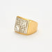 Bague 51.5 Bague Tank or jaune diamants 58 Facettes