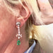 Boucles d'oreilles Boucles d'oreilles en platine des années 1950 avec diamants et émeraudes 58 Facettes Q78B (931)