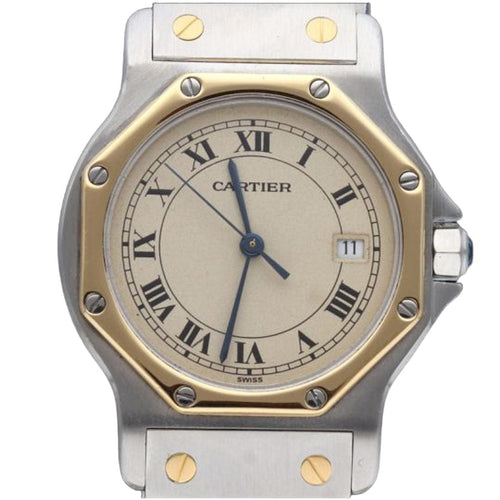 Montre Cartier Montre Santos Ronde Octagon 58 Facettes MT41460