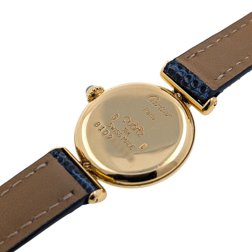 Montre Cartier Colisée 18k Gold also called Rivoli 8109 Circa 1985 Round 58 Facettes