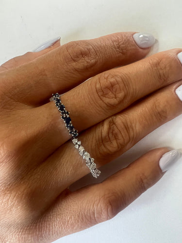 Bague 54 Bague fine demi alliance diamant 58 Facettes ME-R-02