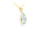Pendentif Pendentif contemporain en or jaune 18 carats sertie d'une aigue marine 58 Facettes 22480