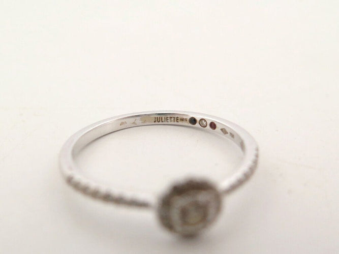 Bague 53 bague juliette juliette paris trait d'union entourage diamant or j0383w 53 58 Facettes 266196