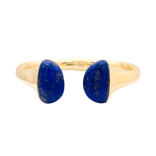 Bracelet Bracelet jonc, or jaune et lapis-lazuli. 58 Facettes 34603