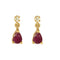 Boucles d'oreilles Boucles d'oreilles en or jaune, rubis et diamants 58 Facettes B250485