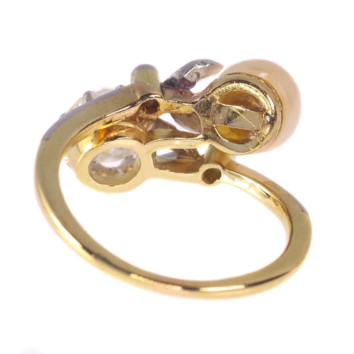 Bague 49 Bague vintage Belle Époque en diamant et perle 58 Facettes 21208-0556