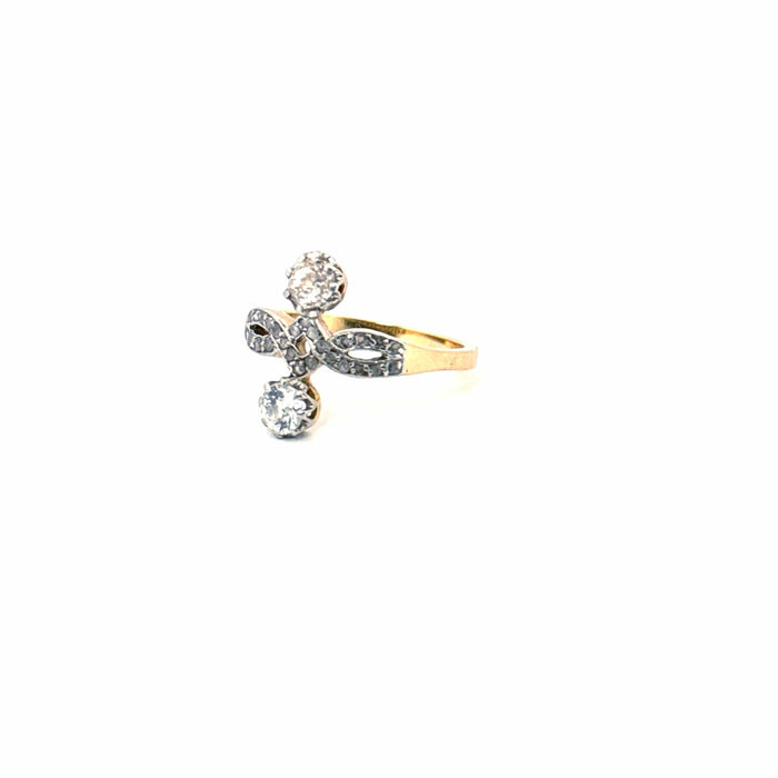 Bague 51 Bague Toi et Moi or jaune diamant 58 Facettes 101-GS37734