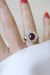 Bague 58 Bague Marguerite rubis Sang de Pigeon birman non chauffé 1.60 Cts et diamants 58 Facettes