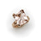 Bague 50 Bague vintage en or rose 14 carats avec morganite taille émeraude 58 Facettes A2001X