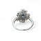 Bague 58 Bague fleur or blanc, saphir et diamants 58 Facettes 256