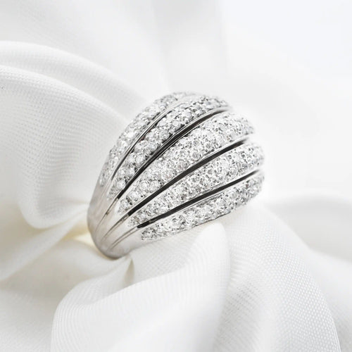 Bague Bague en or blanc avec diamants de 0,76 carat 58 Facettes