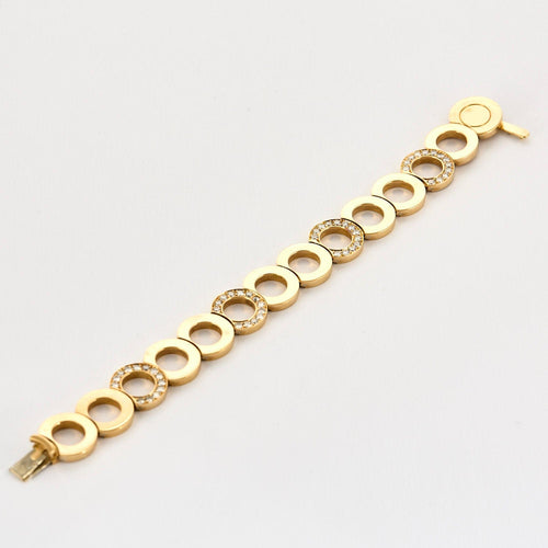 Bracelet O.J. PERRIN - Bracelet souple or jaune et diamants 58 Facettes VES03922