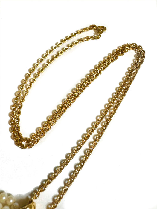 Collier Cartier - Pendentif pompon de perles trois ors 58 Facettes REF24045-209-210