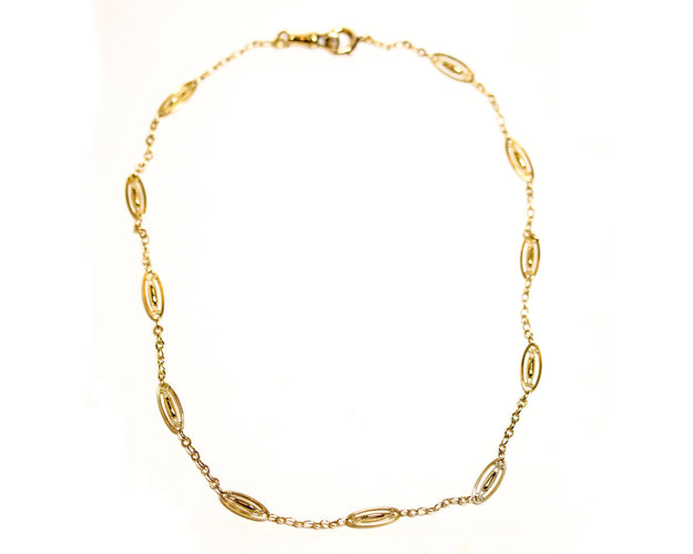 Collier Collier Ancien Maille filigrane en Or jaune 58 Facettes A11466