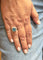 Bague 53 Bague en or blanc topaze bleue et diamants 58 Facettes