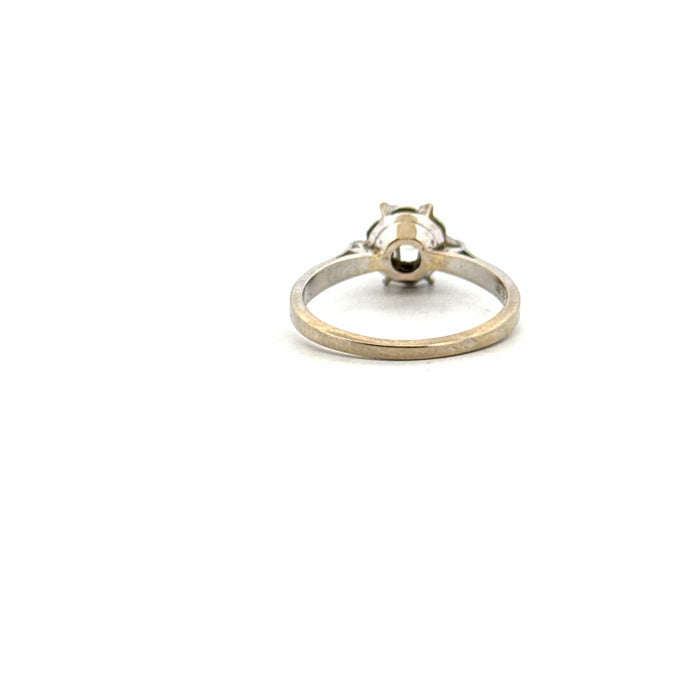 Bague 52 Solitaire or blanc diamant 58 Facettes 98-GS28774