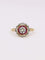 Bague Bague Art Déco ronde or jaune diamants rubis 58 Facettes J389