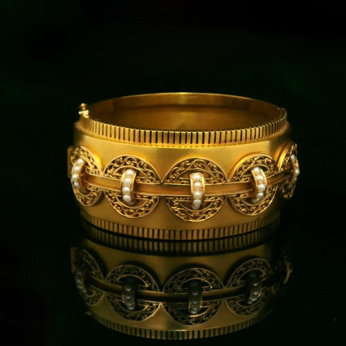 Bracelet Bracelet jonc en or jaune de la fin du XIXe siècle 58 Facettes