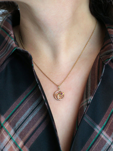 Pendentif Pendentif charms ancien serpent or jaune 58 Facettes 1087.12