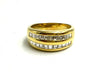 Bague 51 Bague double piste avec diamants. 58 Facettes