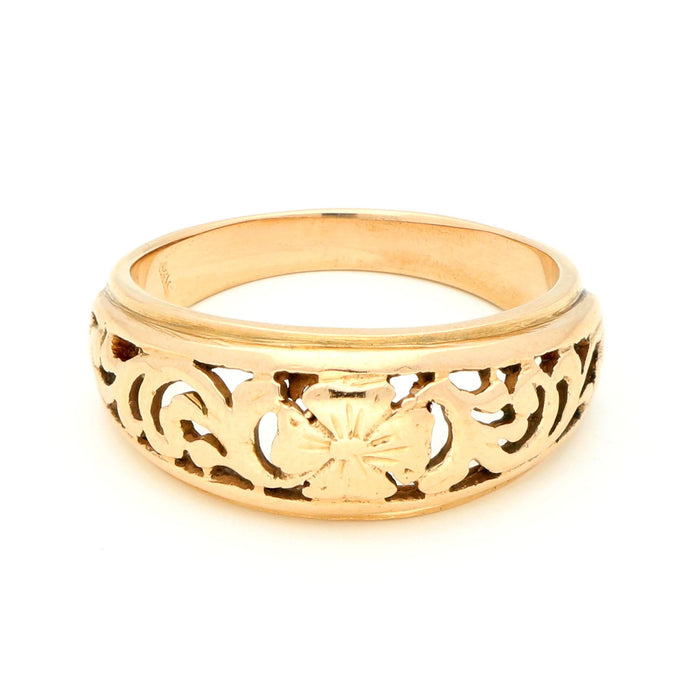 Filigree yellow gold ring