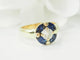 Bague 51 Bague ronde en or jaune, saphirs et diamant 58 Facettes 33402