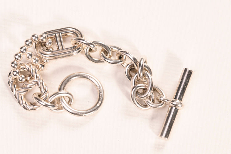 Bracelet HERMES-Bracelet Parade en argent 58 Facettes LMB-284