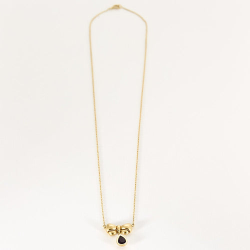 Náhrdelník ze žlutého zlata a ametystu 