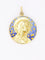 Pendentif VERNON Médaille Art nouveau Vierge or jaune émail 58 Facettes 1153.10