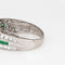 Bague 52 Bague vintage en platine avec émeraude et diamants 58 Facettes G14007