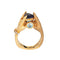 Tanzanite Topaz Hands Ring Estate 14k Yellow Gold Sz 6.5 Fine Mystical Jewelry 58 Facettes G13866