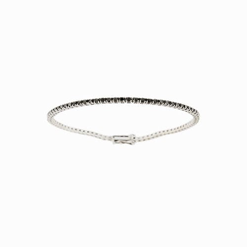 Bracelet Bracelet tennis en diamant noir de 1,58 ct 58 Facettes 34310