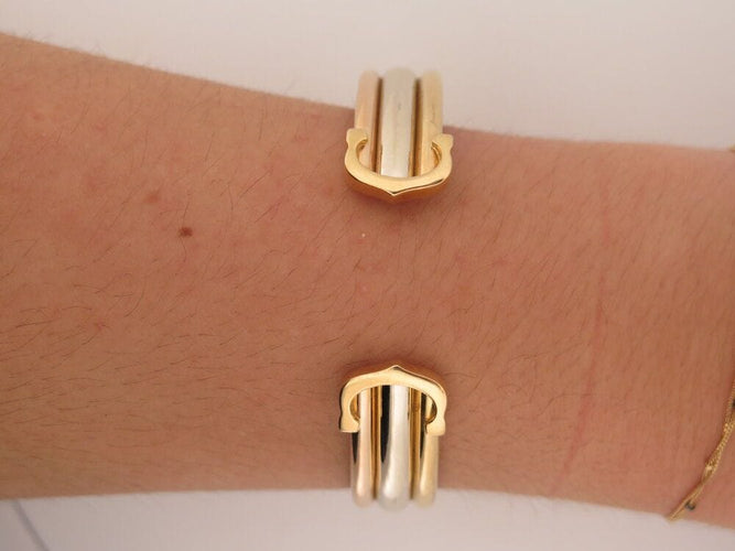 Bracelet vintage bracelet CARTIER double c 3 ors triple 58 Facettes 262047