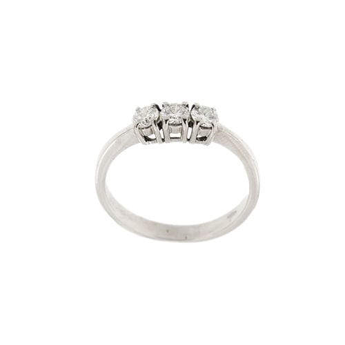 Bague 52 Bague trilogie avec diamants de 0,36 ct 58 Facettes 27536