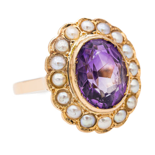 Bague 53 Bague Cocktail Or rose Améthyste 58 Facettes 2871071CN