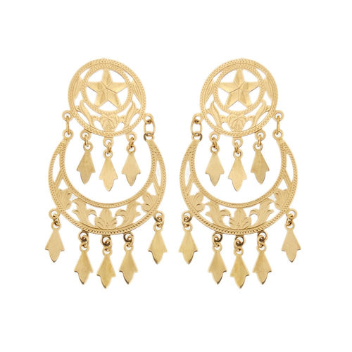 Boucles d'oreilles Boucles d'oreilles pendantes gitane 58 Facettes 35800