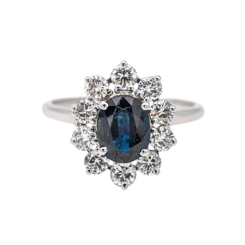 Bague 55.5 Bague Pompadour Or blanc Saphir 58 Facettes 3655104CN