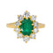 Bague 49 Bague Pompadour Or jaune Emeraude, Diamant 58 Facettes 4399091RV