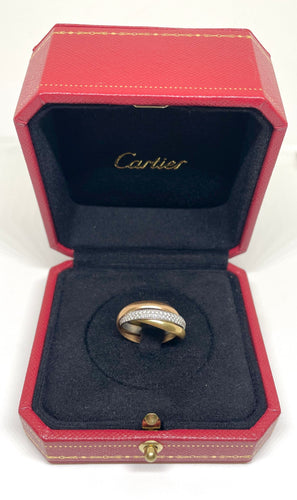 Cartier- Bague trinity 3 ors et diamants 58 Facettes